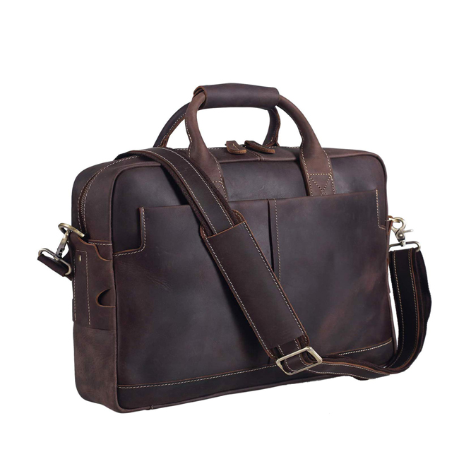 真皮全粒面皮革男士商務(wù)公文包